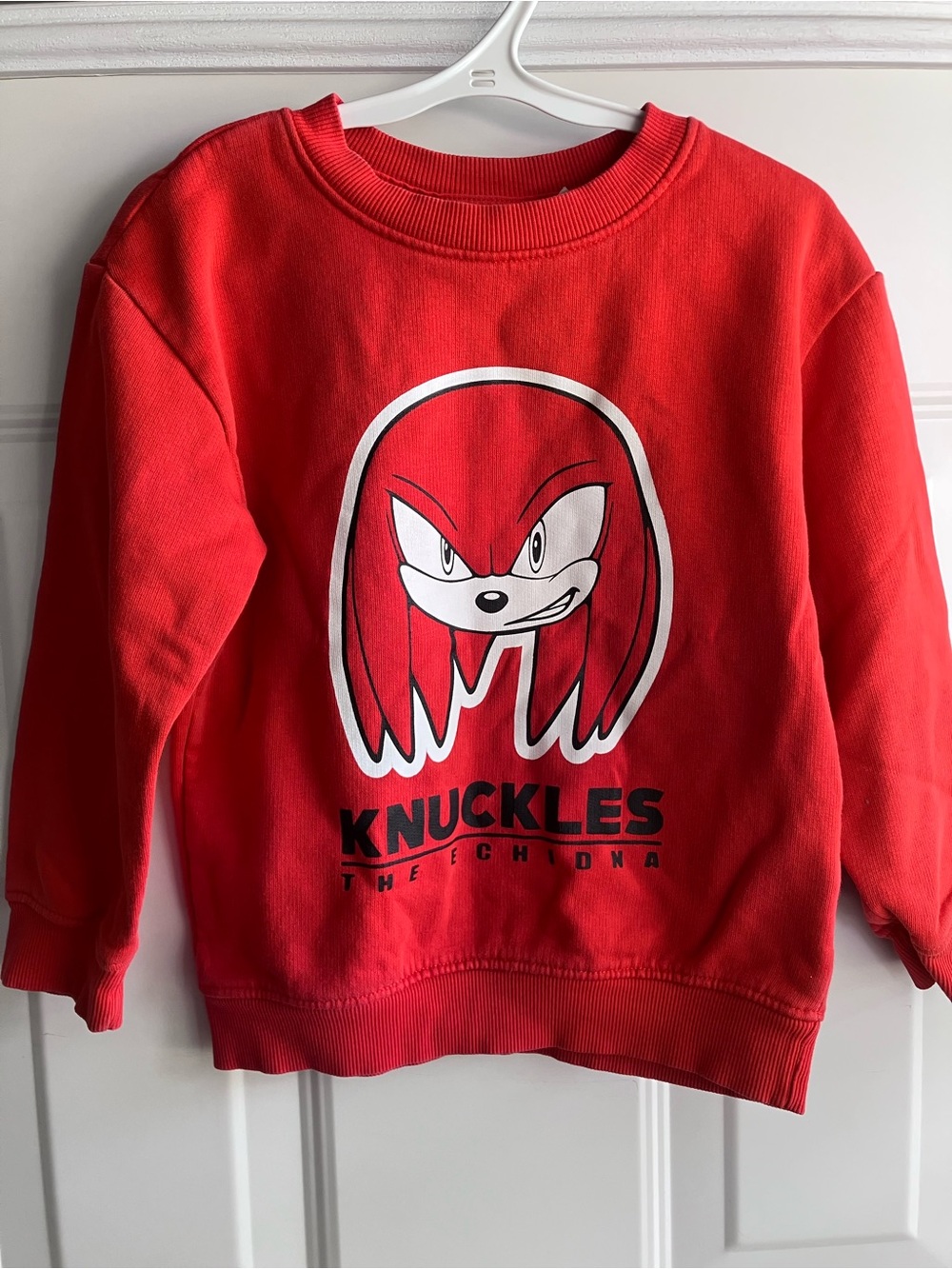 H&M x Sonic the hedgehog knuckles sweater red 5T 6